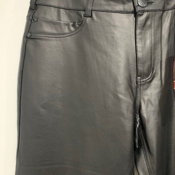 Liverpool Jeans Company Women Leather Pants Size 33/16 Madonna Skinny Leggings - Picture 3 of 9